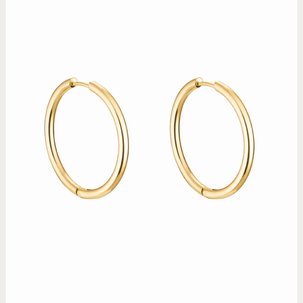 Gold Hoop Earrings NWT